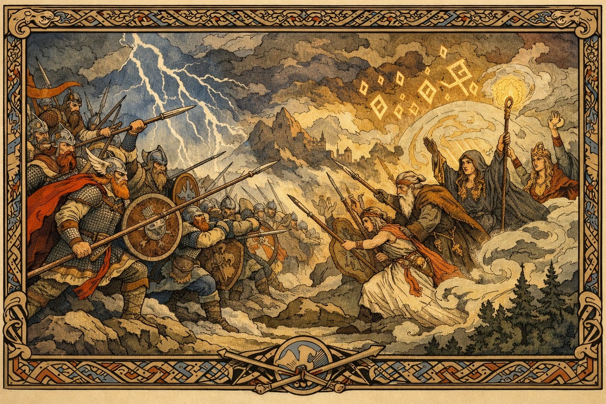 Война Асов и Ванов. Иллюстрация автора