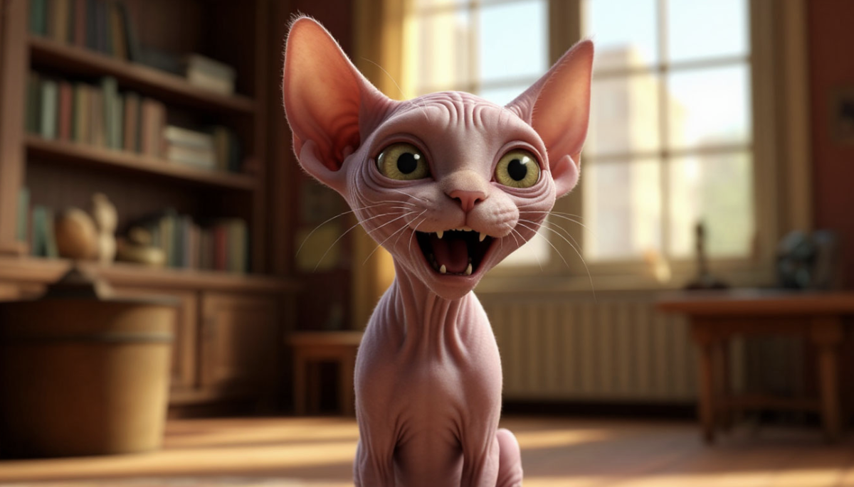 Изображение создано ИИ для канала Kote4com: всё о сфинксах