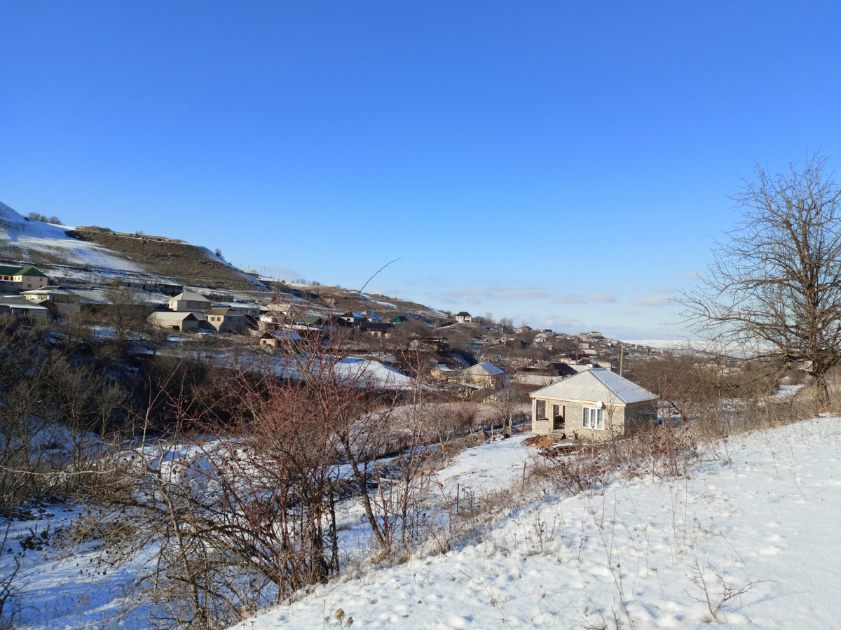 Фото автора: вид на горное село (Дагестан, январь 2024)