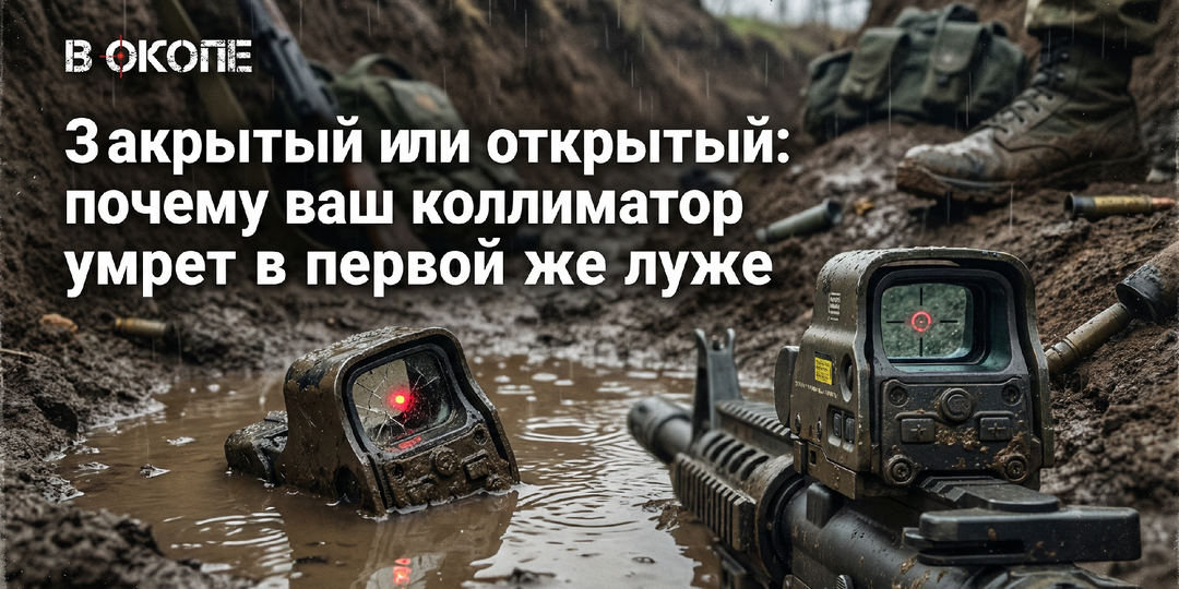 Закрытый или открытый: почему ваш коллиматор умрет в первой же луже