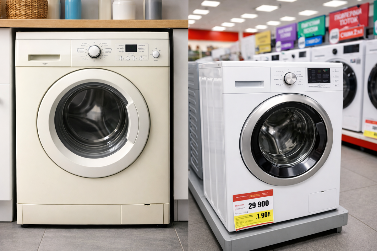 старая и новая машинка