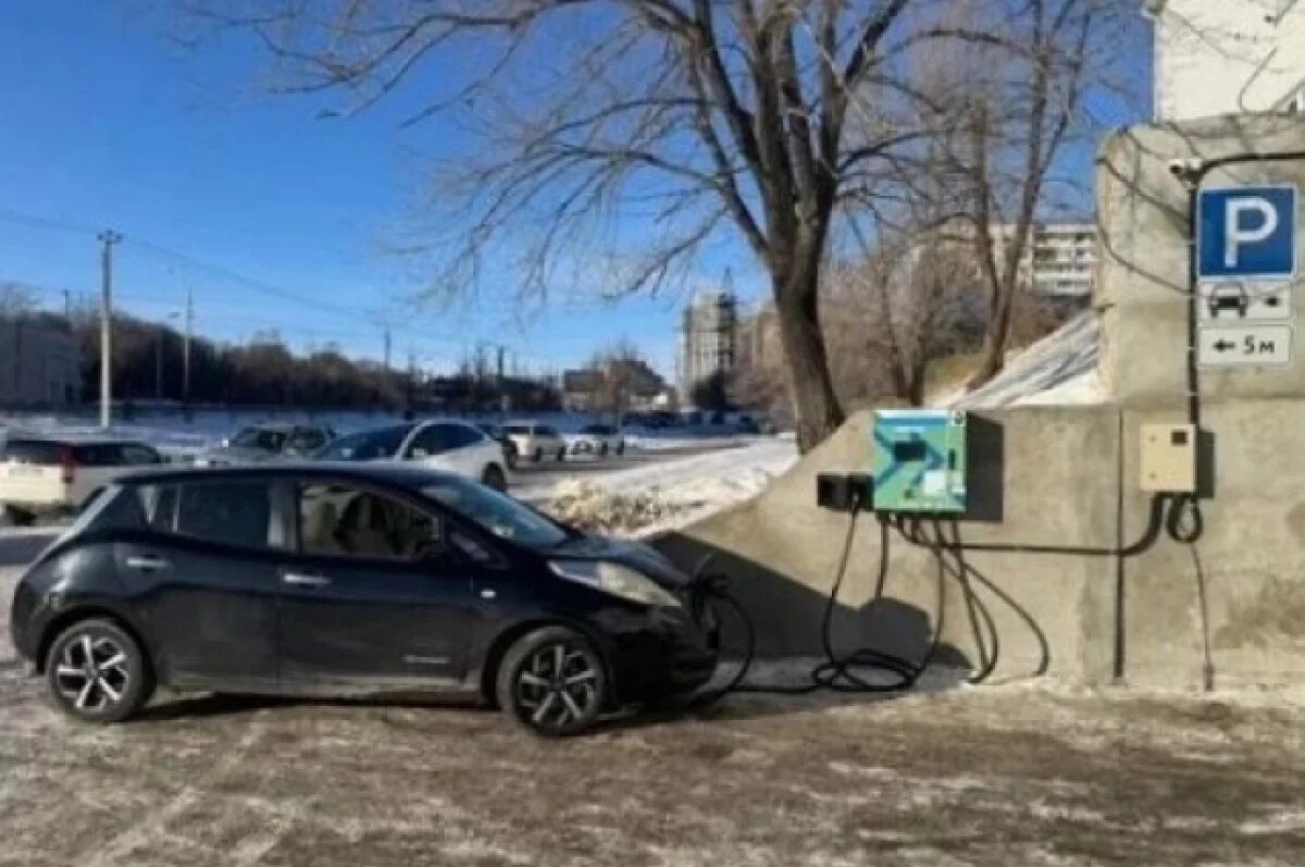    В Хабаровске установили четыре новые зарядки для электромобилей
