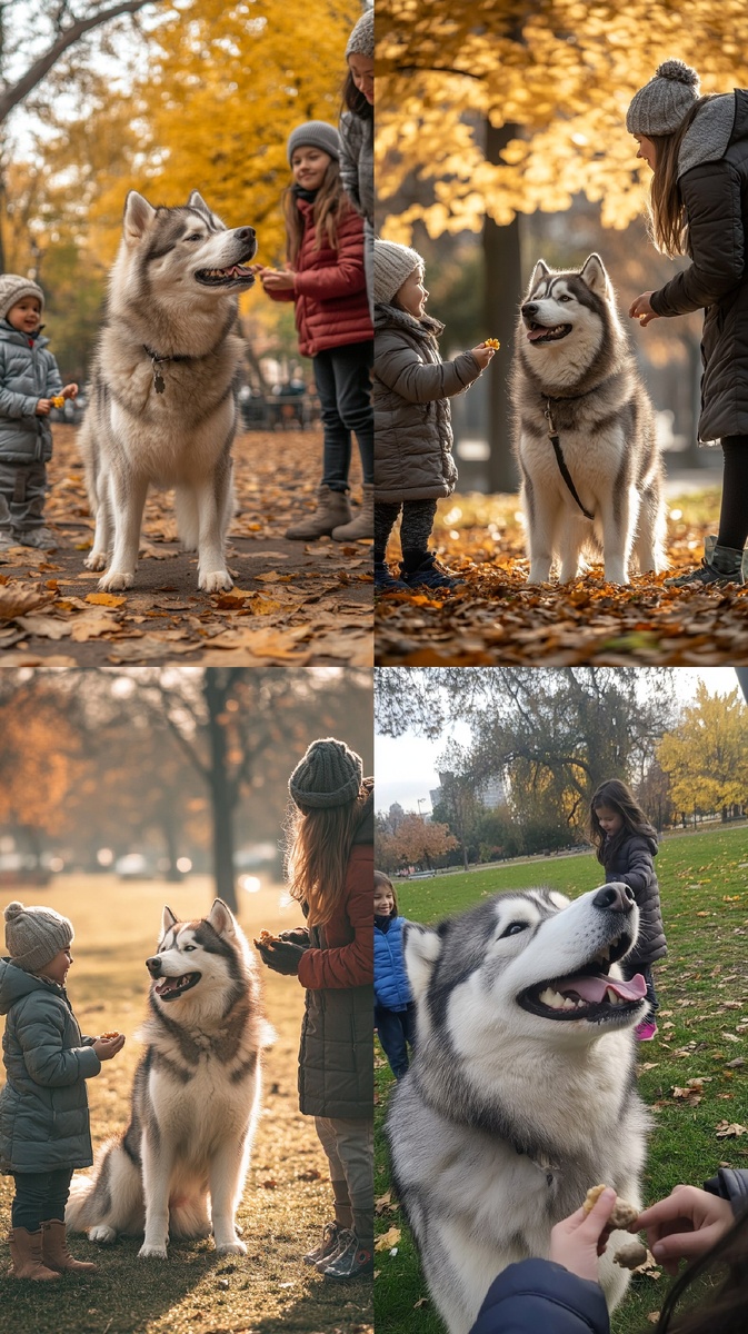 Маламуты  Веста и Рона, очень любят гулять в парках :)