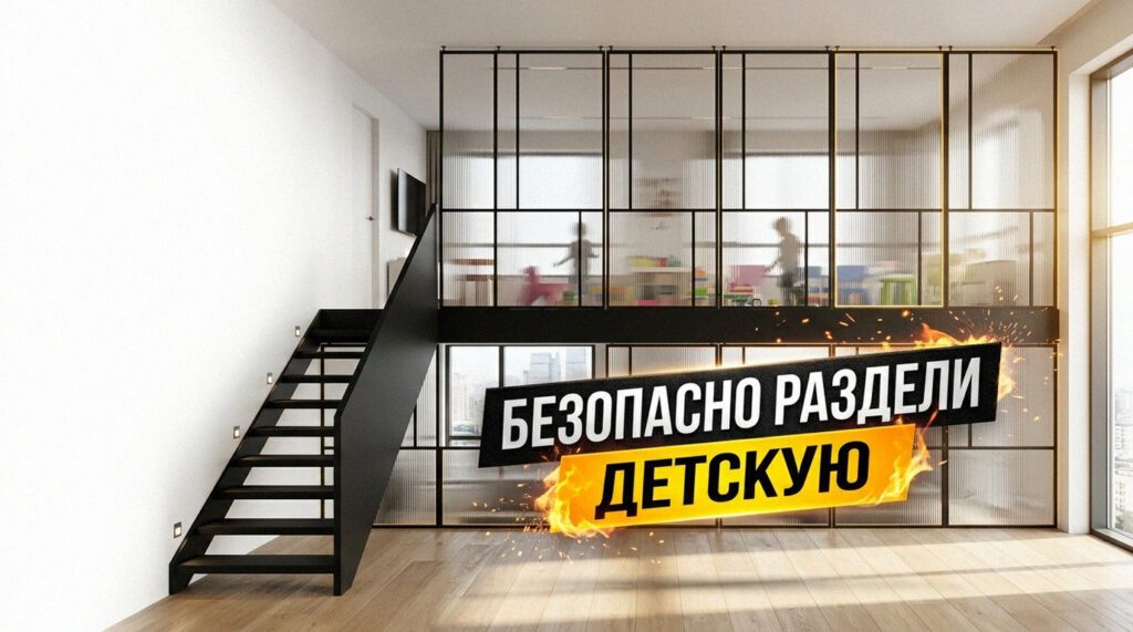    Пример безопасного и удобного разделения пространства в детской GarderobSystem