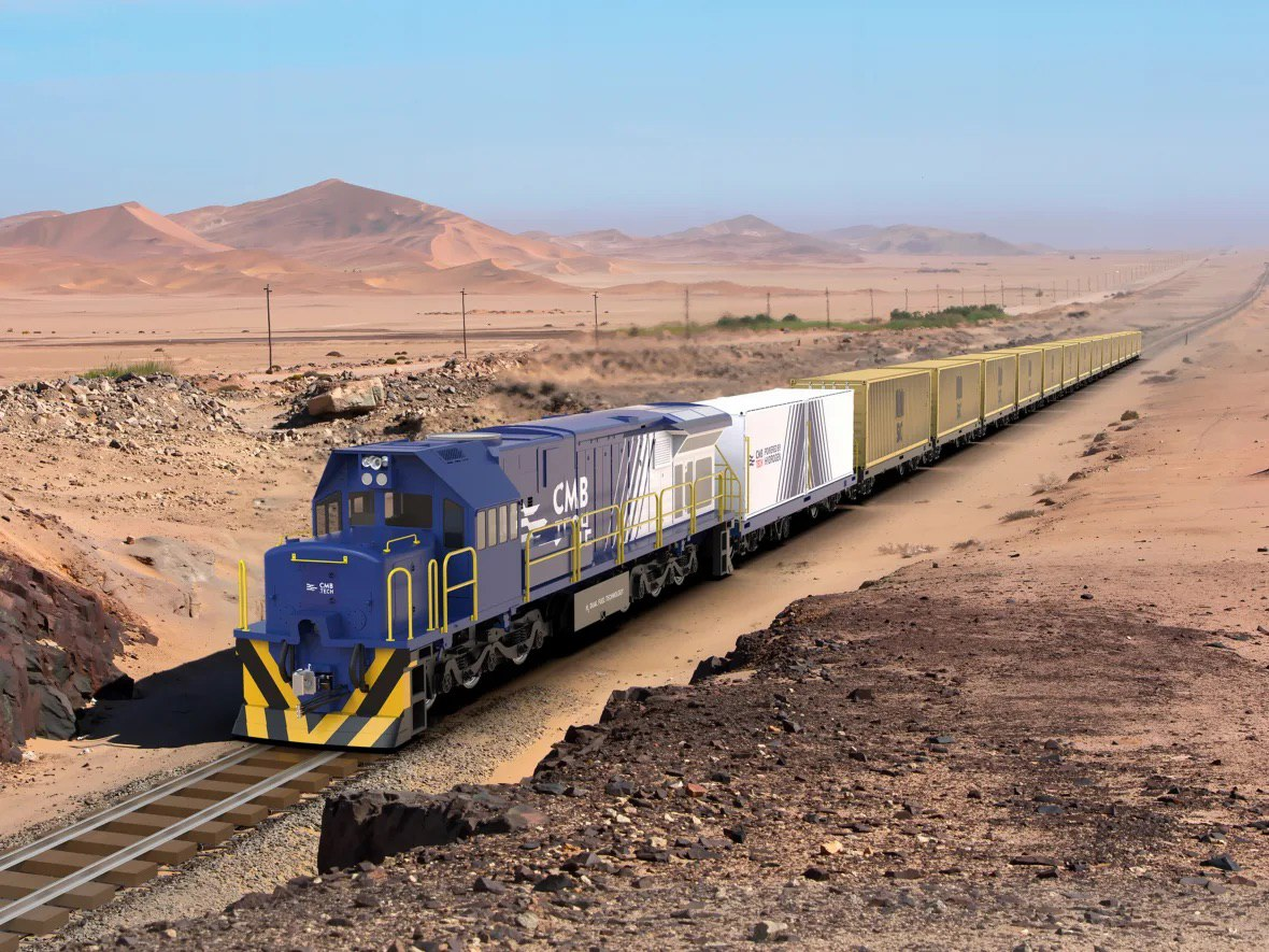 Рендер проекта водородного локомотива для Намибии от CMB.Tech. Источник: CMB.Tech