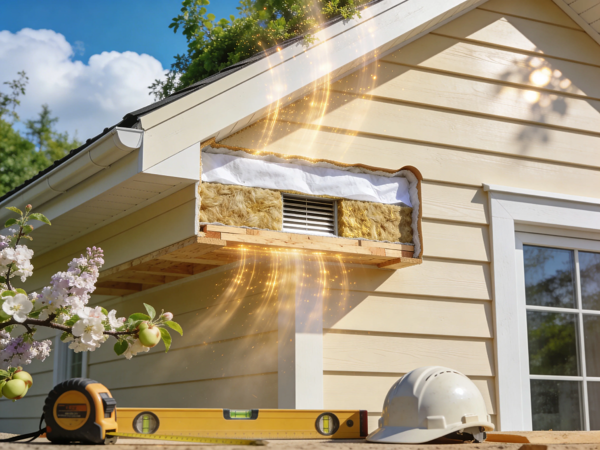 Дом в новой рубашке — красивый, яркий, глаз радуется. Но главное не то, что снаружи, а то, что под рубашкой. Заглянем? Там уютно, сухо и воздух гуляет!