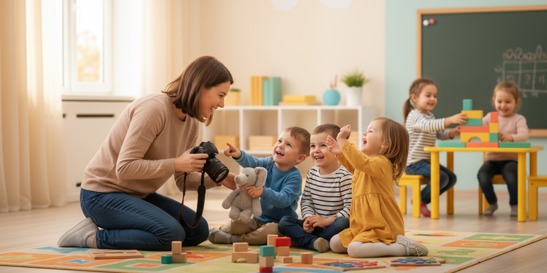 Детская фотосъёмка в садике: как сделать её весёлой и естественной