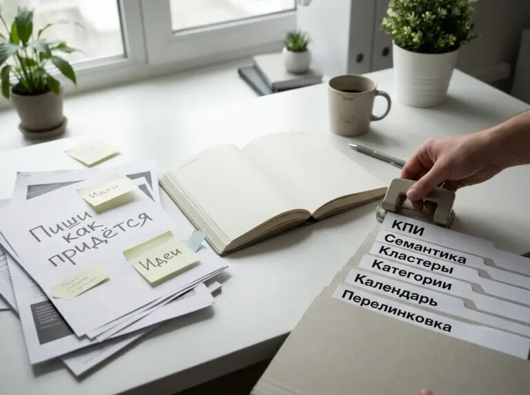    Переход от разрозненных идей к структурированному контент‑плану: семантика, рубрики, календарь и KPI сходятся в одной системе. "Kontenium"