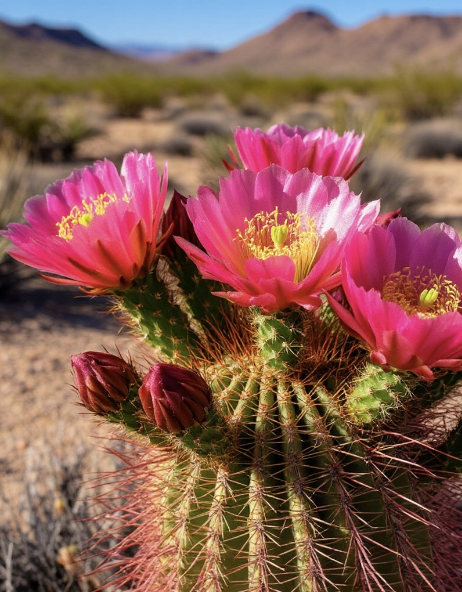 Кактус цветет