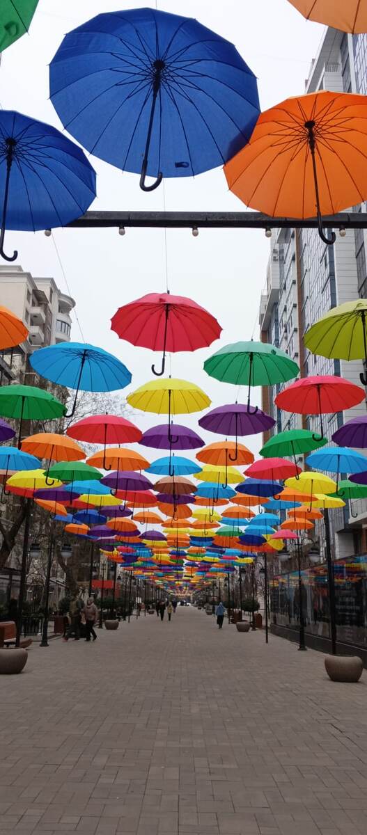 Аллея парящих зонтиков