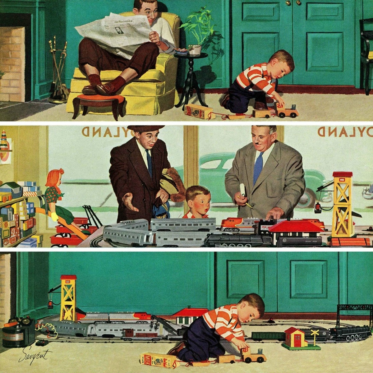 Ричард Сарджент «Новый игрушечный поезд», 1953 год