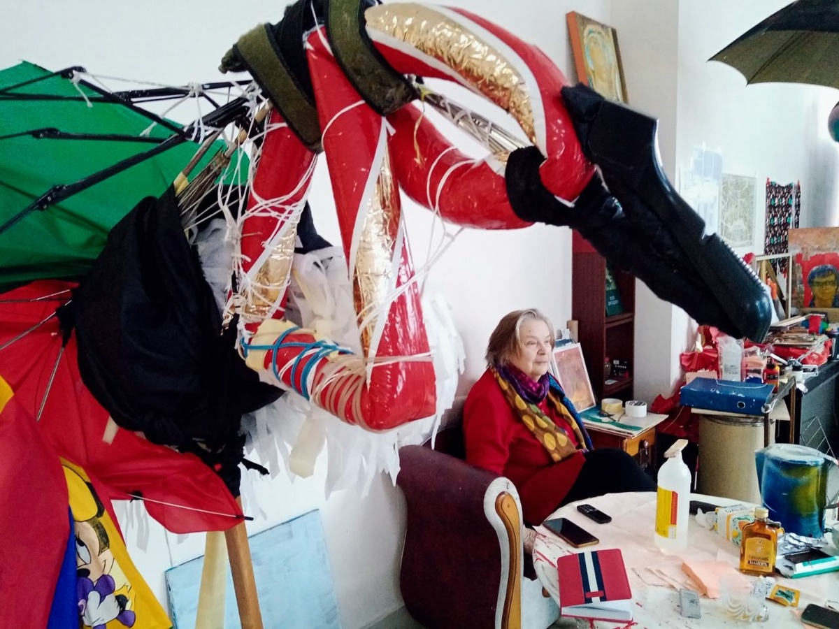 В мастерской Валентины Ляхович. Февраль 2024 года. Фото: "Новости Витебска"