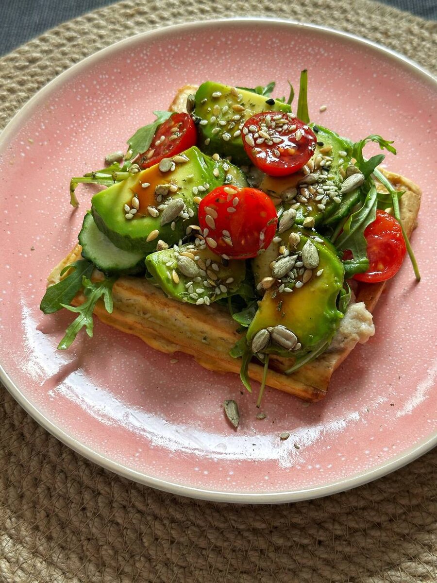 Вафля из тофу с овощами