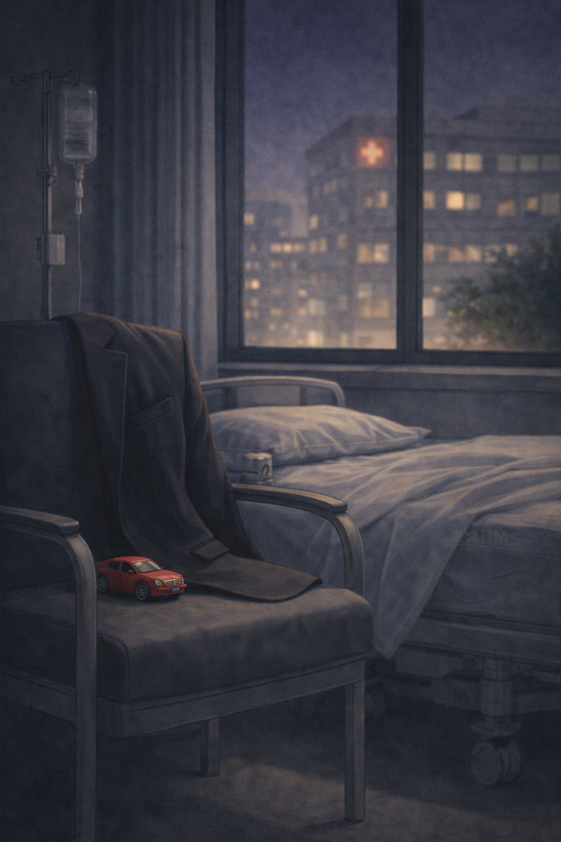 «В больничной палате особенно ясно понимаешь простую вещь: для ребёнка отец — это не роль, а чувство безопасности».
© Александер Арсланов