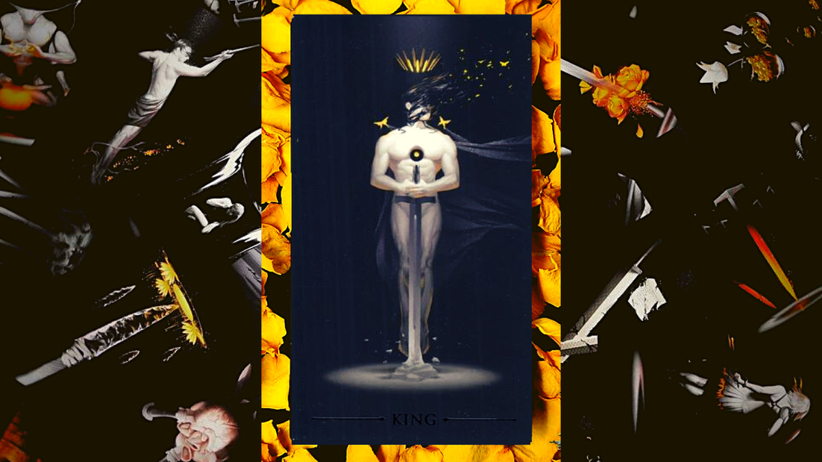 Король Мечей. Photo «True Black Tarot» by Arthur Wang