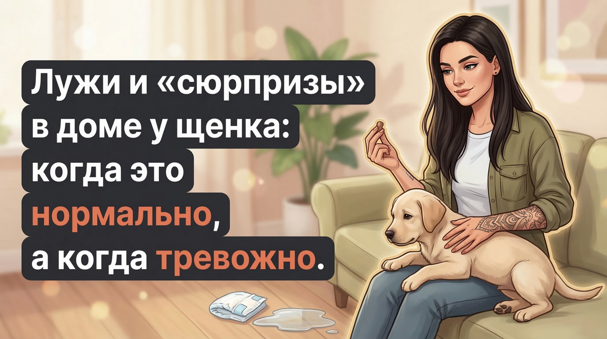    Когда лужи щенка — возрастная норма, а когда стоит искать причину. Анна Марковская