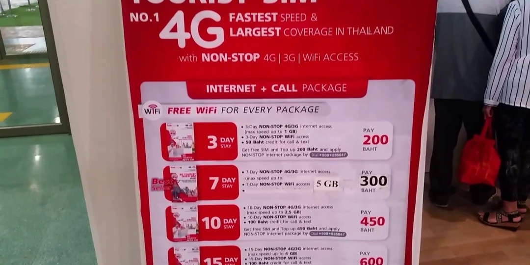 Связь, sim карты, e-sim. Зимовка в Тайланде 2026.