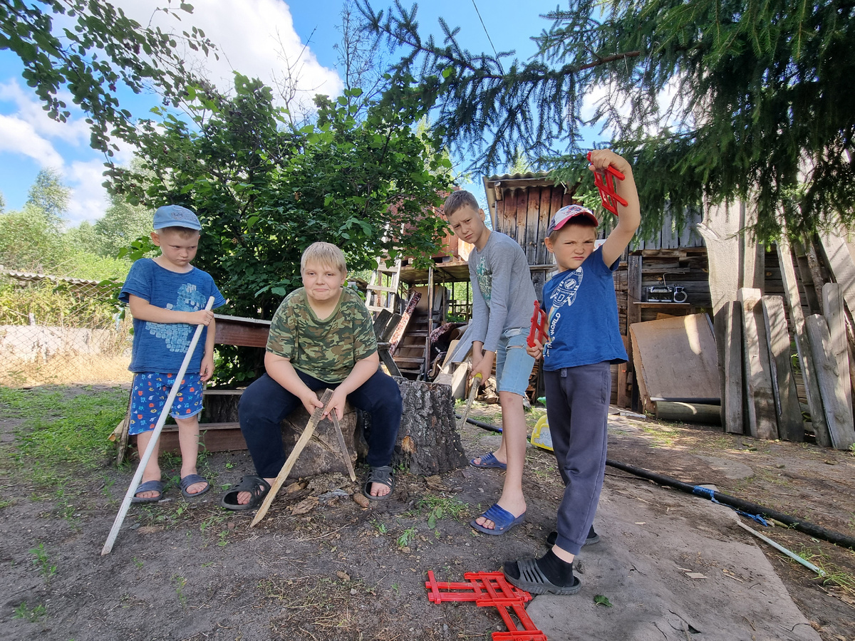 На даче у бабушки 