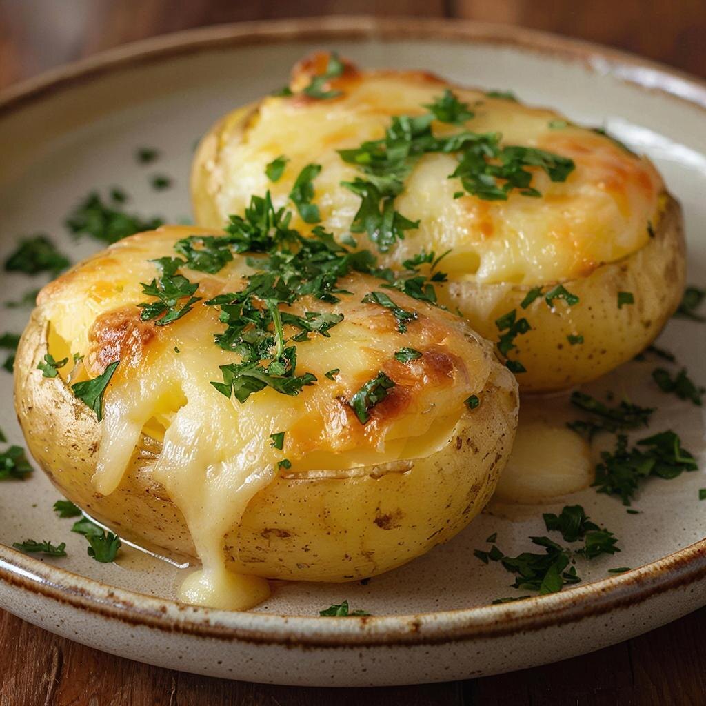 по рецепту "Крошка-картошка" картошечка запеченная под сыром с зеленью