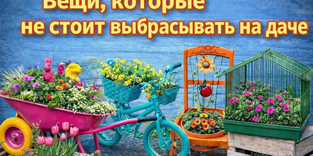 Старые вещи с дачи, которые многие выбрасывают… а опытные садоводы превращают в украшение участка. ИДЕИ 2026