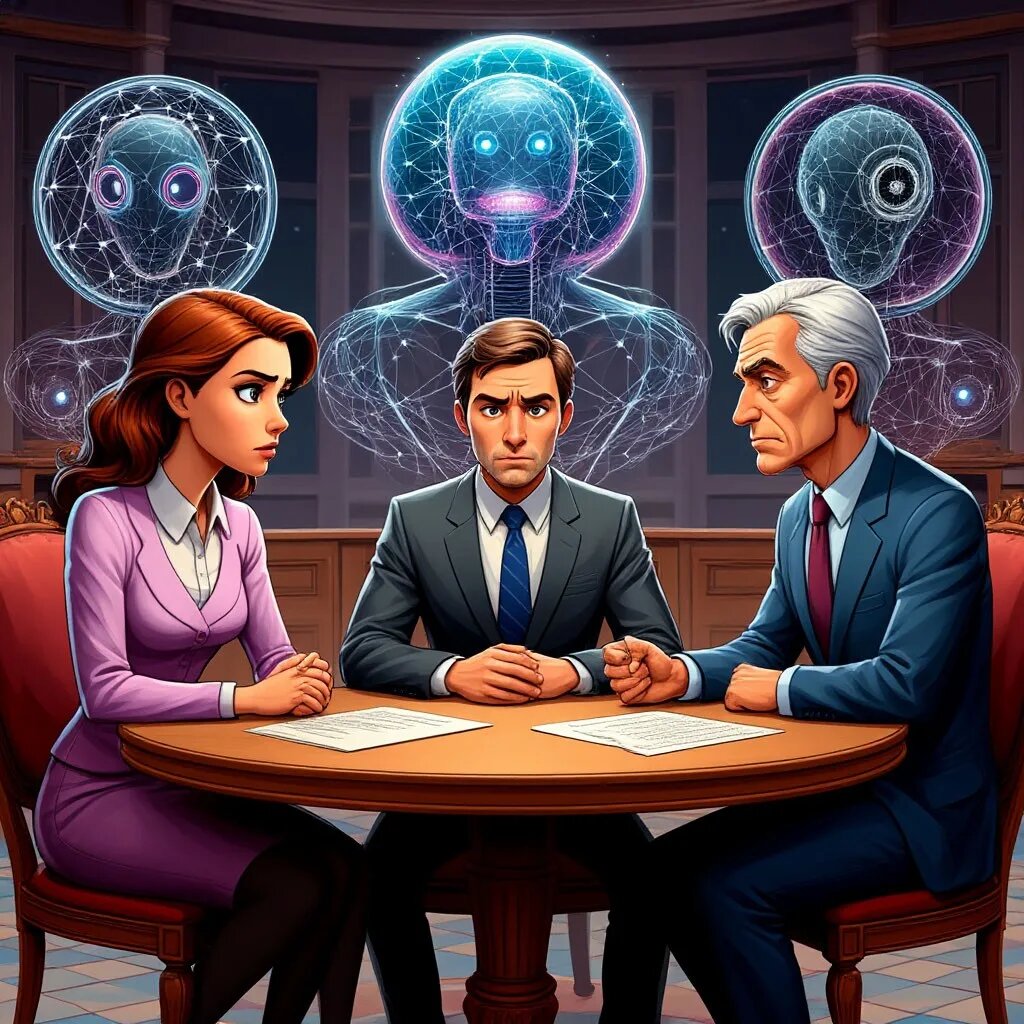 ИИ формирует три записанные мысли ученых в одну, на основании которой можно сделать выводы четвертому.