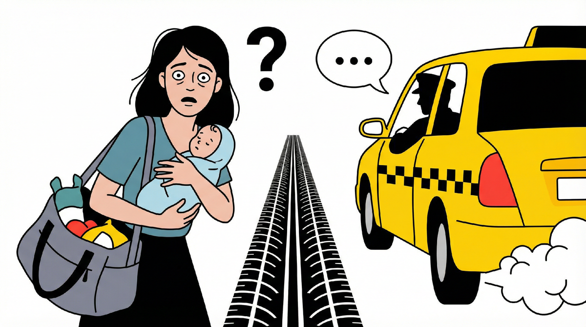 Таксист увидел маму с трёхмесячным младенцем и молча уехал. Кто на самом деле обязан возить автолюльку?