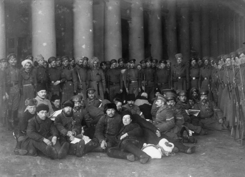 Группа арестованных жандармов, период Февральской революции 1917 года.