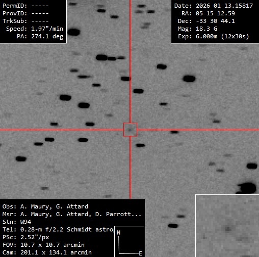Изображение: C/2026 A1 (MAPS). Источник (MAPS).