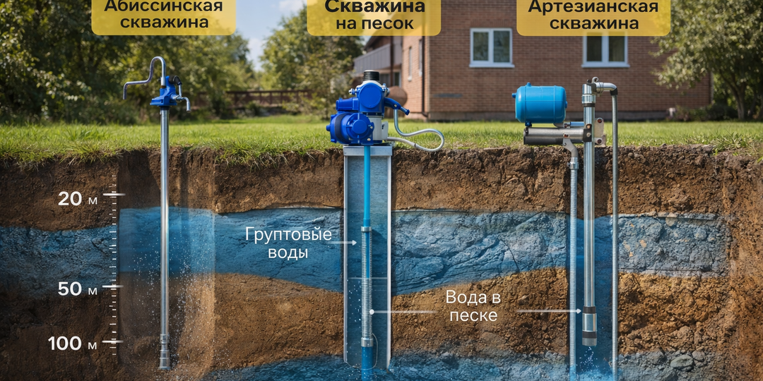 Какую скважину выбрать для участка: разбираем все варианты
