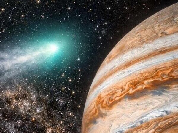 Комета ATLAS приближается к самой крупной планете Солнечной системы