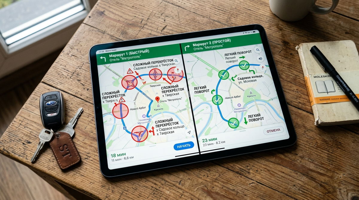 Сравнение маршрутов
