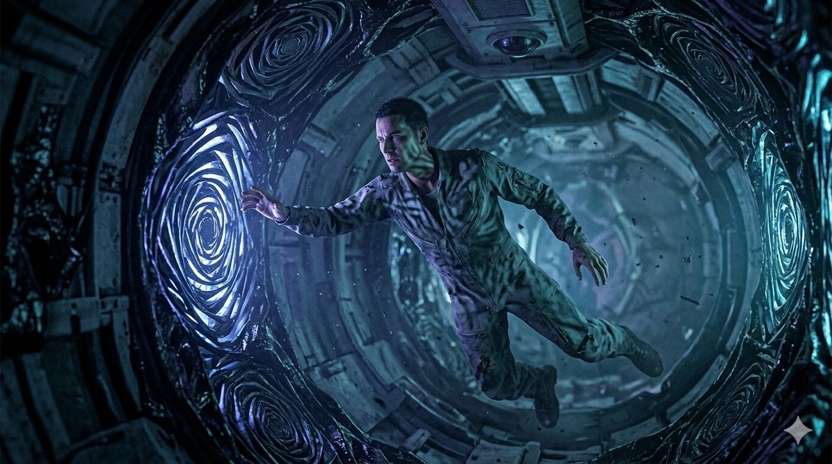 Кусок мяса в невесомости...