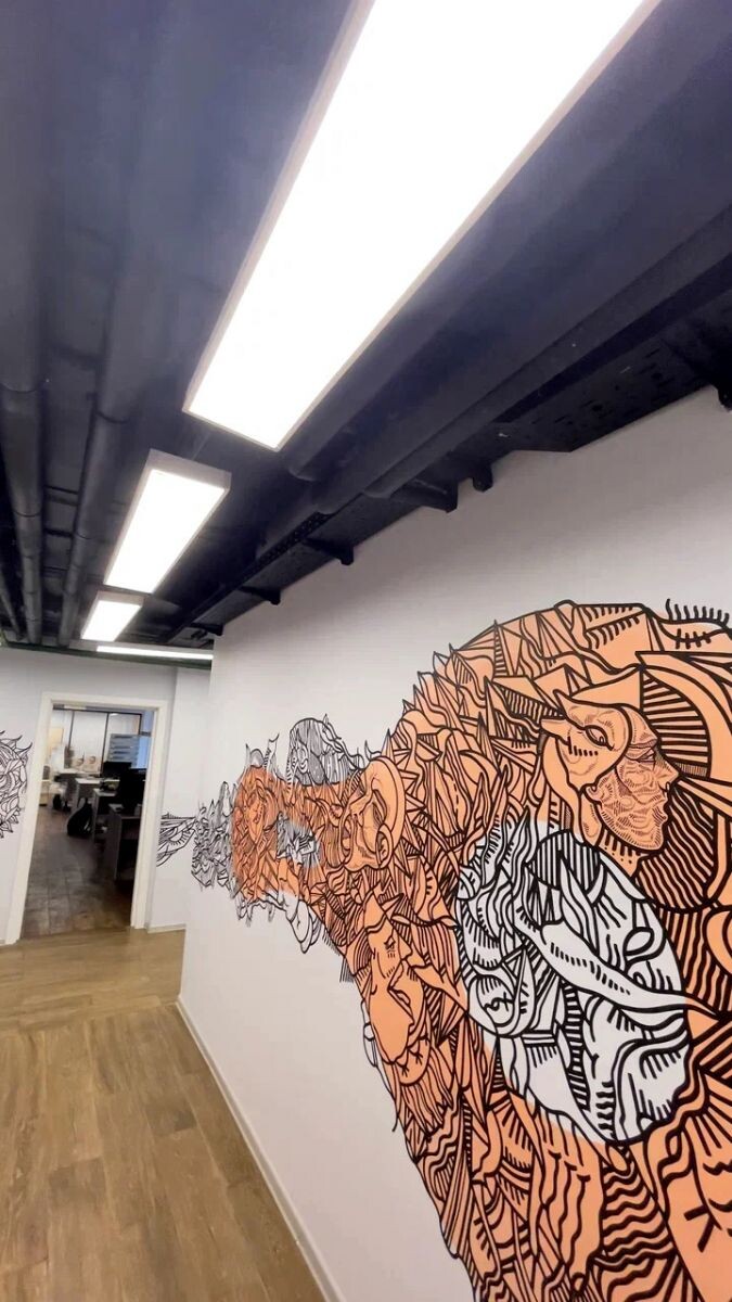 Покраска стен и потолков в офисе Ngenix