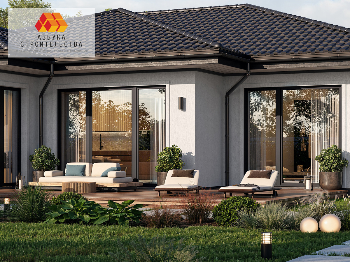 Проект дома Бескрайняя панорама. Вид на террасу