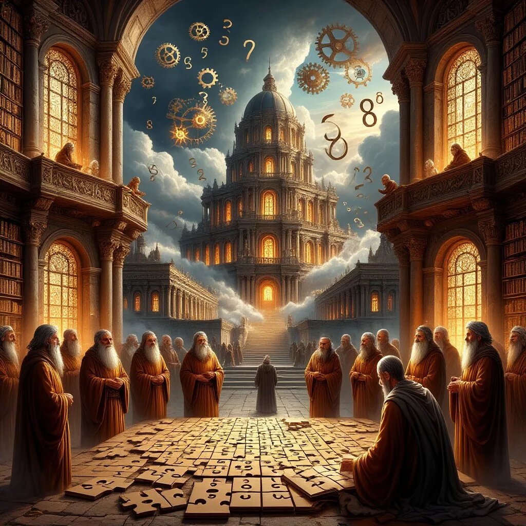 Сгенерированная картинка на тему "Логика работы языковой модели"