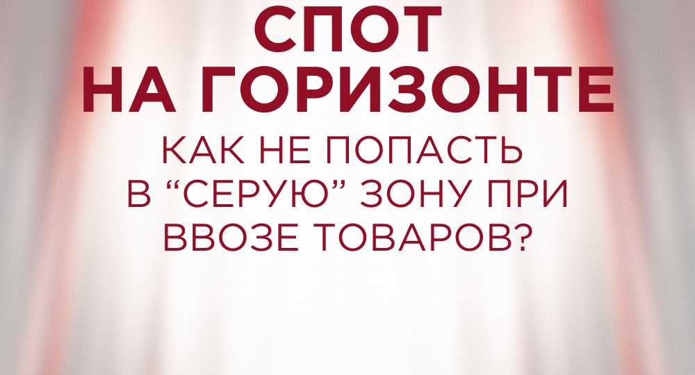 Статья СПОТ на горизонте: как теперь ввезти товар и не попасть в «серую» зону