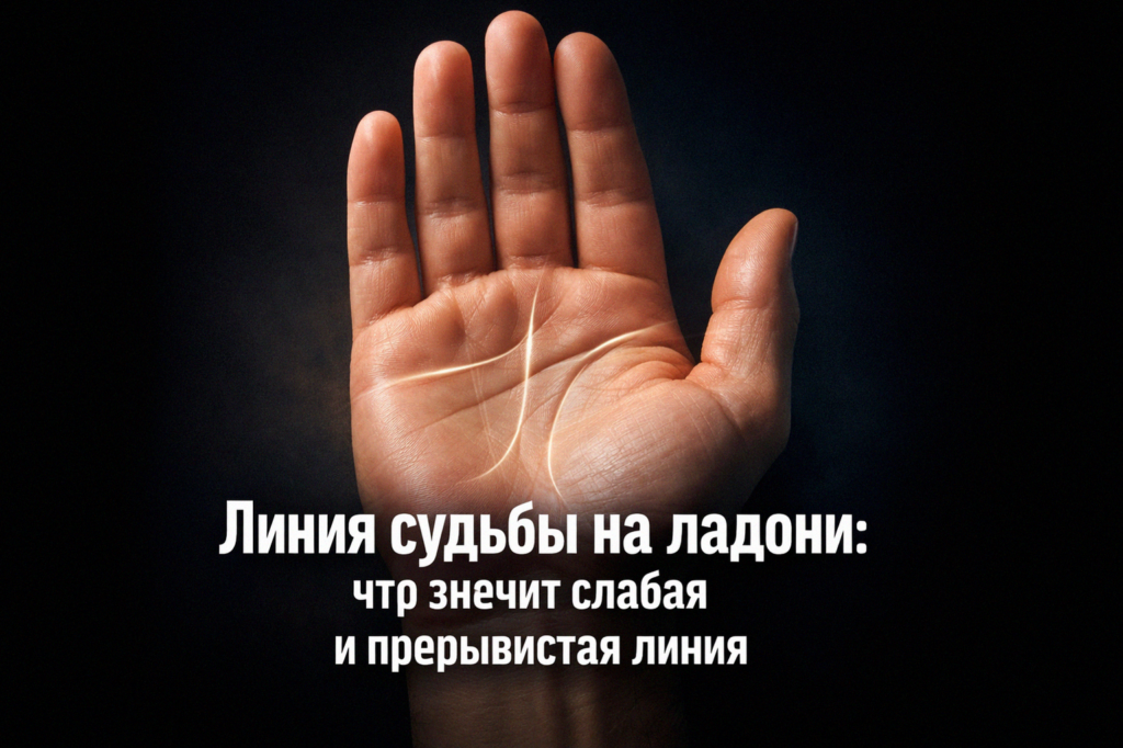    Слабая и прерывистая линия судьбы на ладони admin