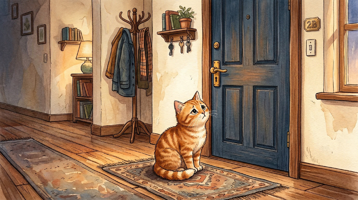 кот хочет на улицу