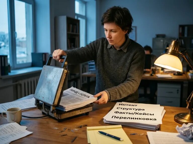    Штампованные страницы — путь к фильтрам Яндекса; спасает системный подход с интентом, структурой и фактами. "Kontenium"