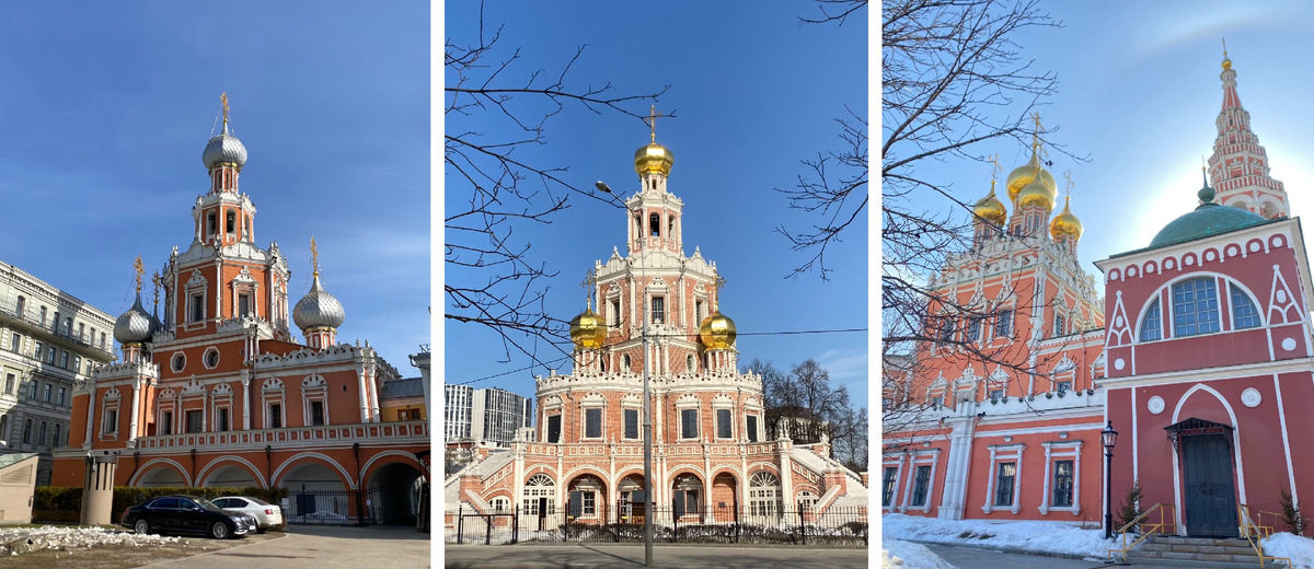 Церковь Божией матери «Знамение» на Шереметевом дворе. Церковь Покрова Пресвятой Богородицы в Филях. Церковь Воскресения Христова в Кадашах.