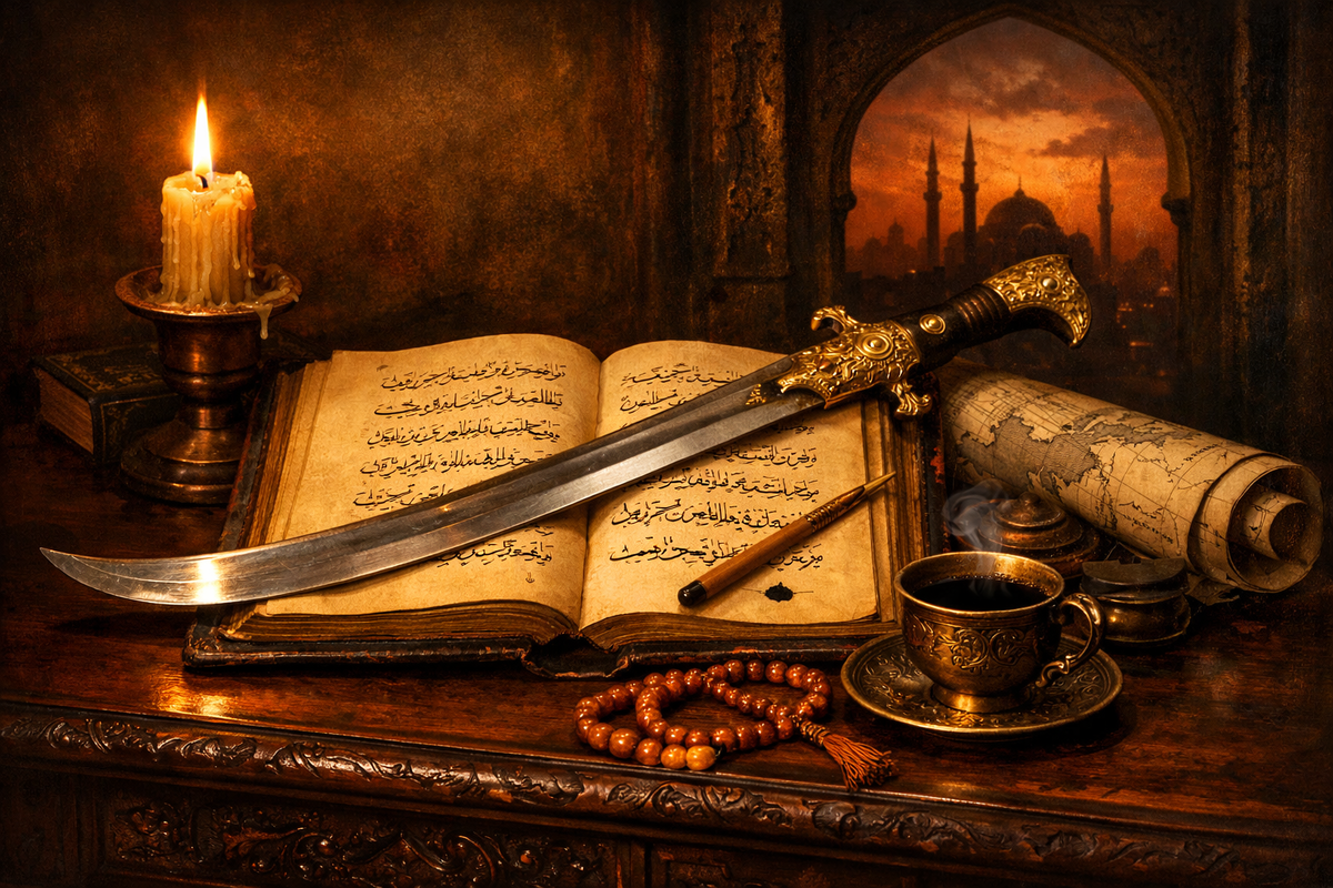 Султан Явуз Селим I — меч, стихи и серьга раба на столе османского правителя