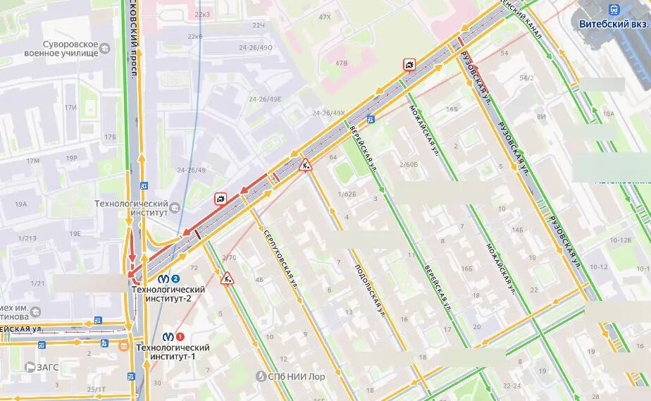    Фото: скрин сервиса Яндекс Пробки