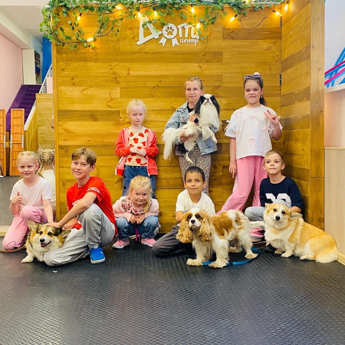 Дети нашей экскурсии в Догги-центре, г. Архангельск