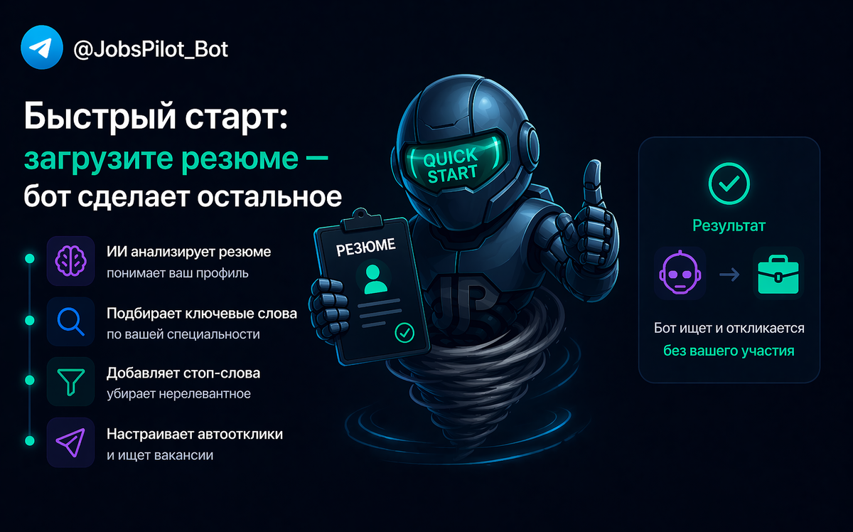 Написал бота для поиска работы в IT, когда устал делать это руками. Теперь им пользуются 200+ специалистов