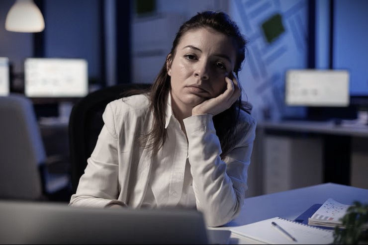 Примерно такое к вечеру у меня было лицо, когда я старалась окунуться в работу...