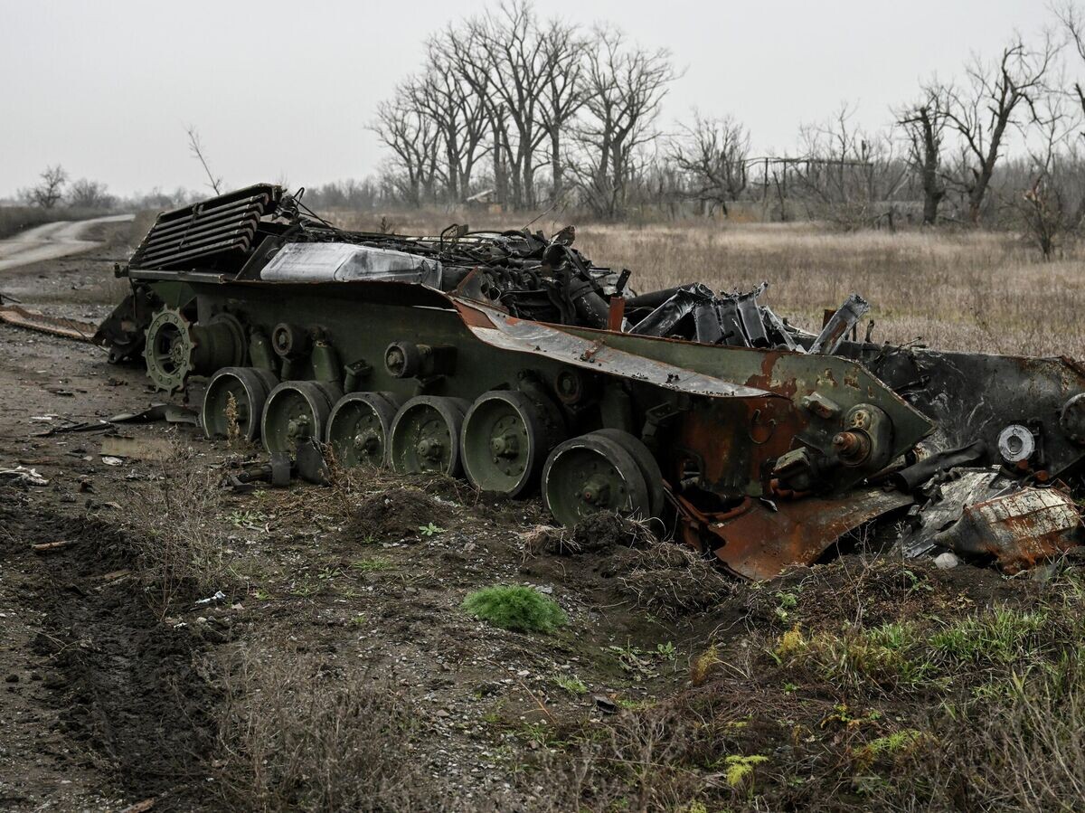    Уничтоженный танк "Леопард 1" ВСУ | © РИА Новости / Станислав Красильников
