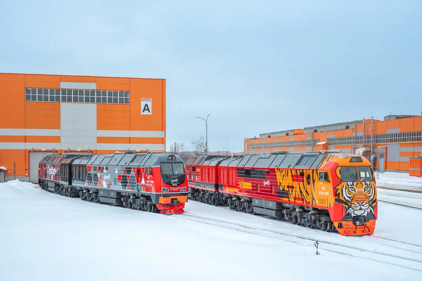 3ТЭ28–100. Источник фото: телеграм-канал «Трансмашхолдинг». Доступ по ссылке: https://t.me/tmh_global/6306