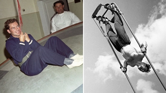 Тренировки Титова задолго до вылета.