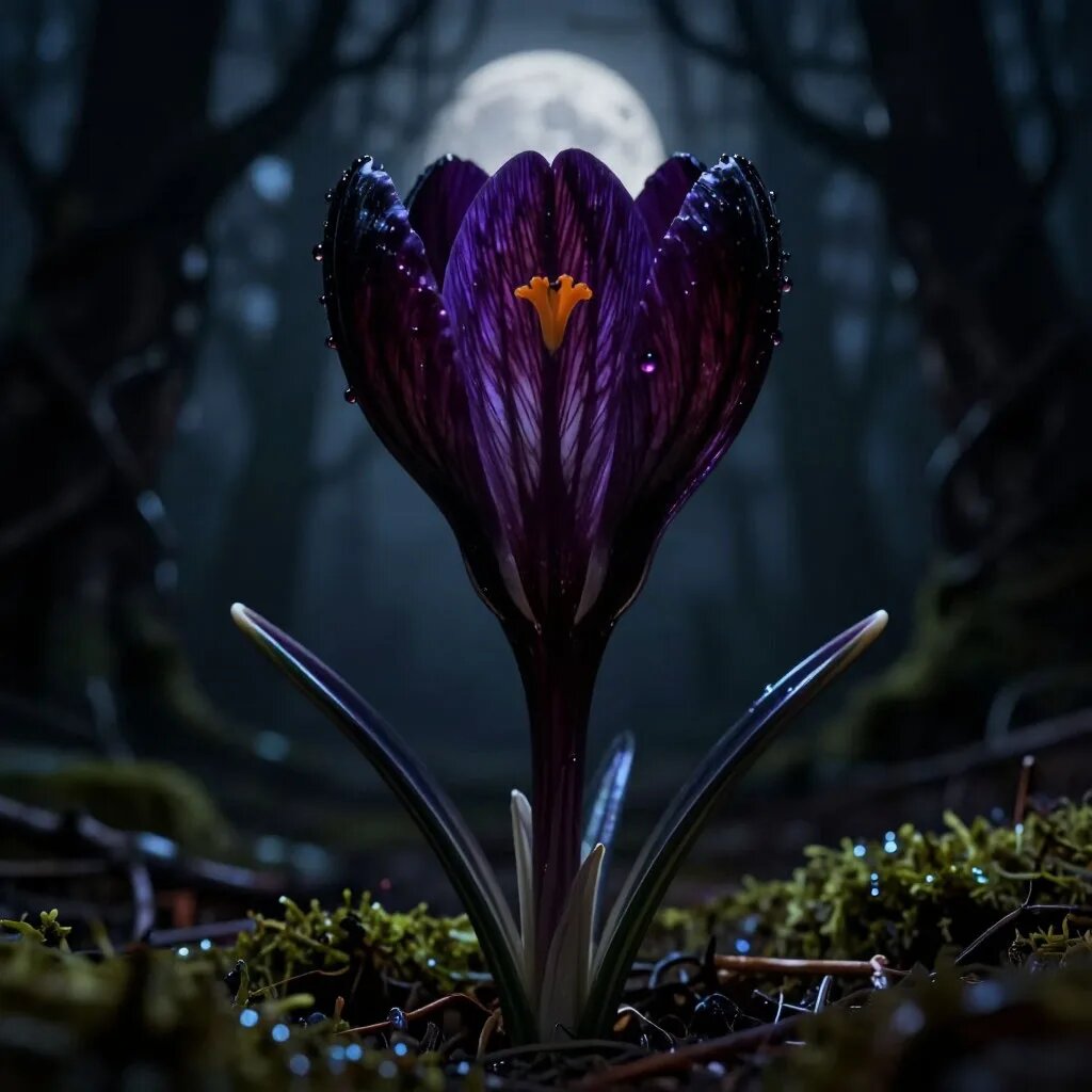 Крокус. Иллюстрация сгенерирована нейросетью 