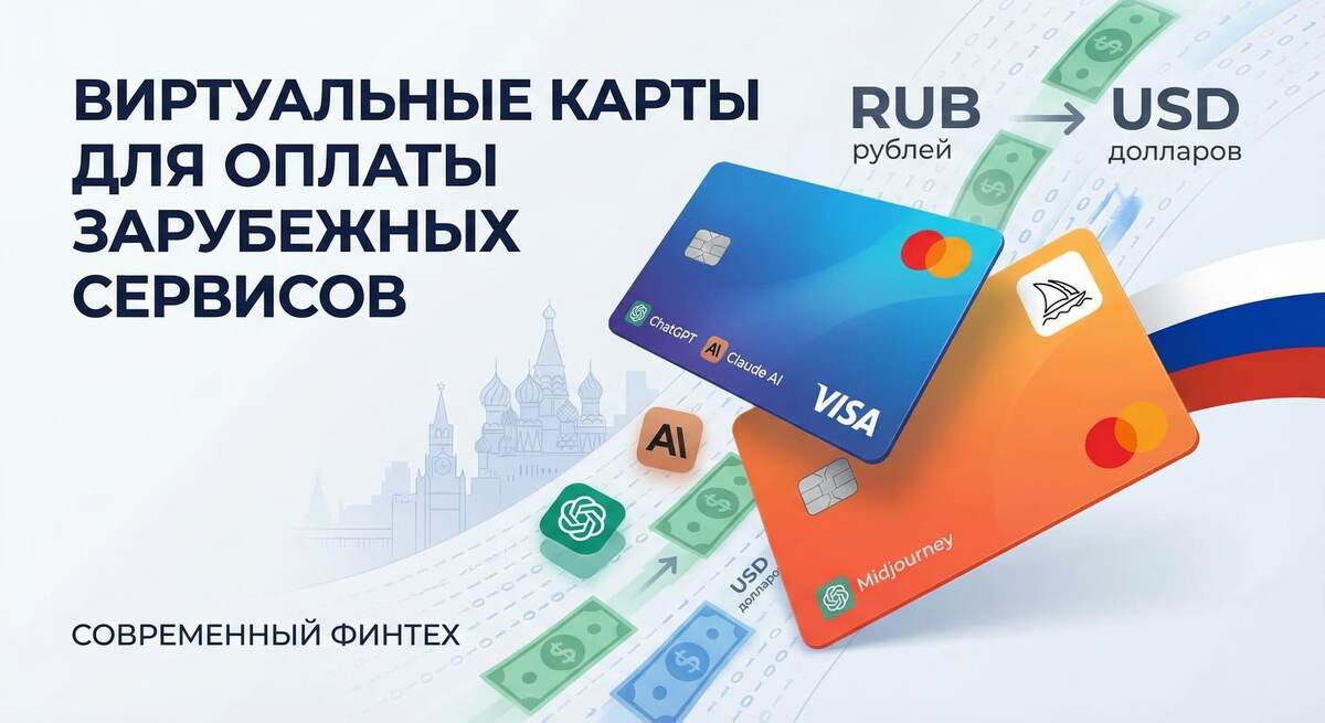 Виртуальные карты для оплаты зарубежных сервисов
